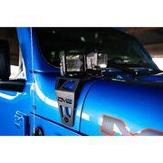 DV8 Offroad Dual Pod Light Mounts for Jeep JL 392/JT Mojave Edition - Blue truck with light