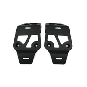 Pair of black plastic front bumpers for the Polar Cat with dual pod light mounts