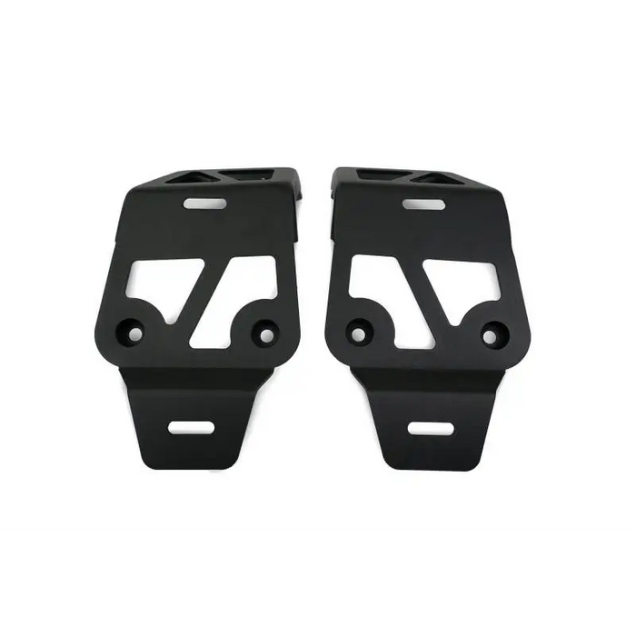 Pair of black plastic front bumpers for the Polar Cat with dual pod light mounts