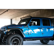 DV8 Offroad Jeep JL 392 & JT Mojave A-Pillar Light Bar Mount with Blue Jeep