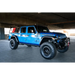 Blue Jeep with black and red bumpers - DV8 Offroad A-Pillar Light Bar Mount.