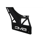 Black seat with white logo on DV8 Offroad 20-22 Jeep JL 392 & JT Mojave A-Pillar Light Bar Mount.