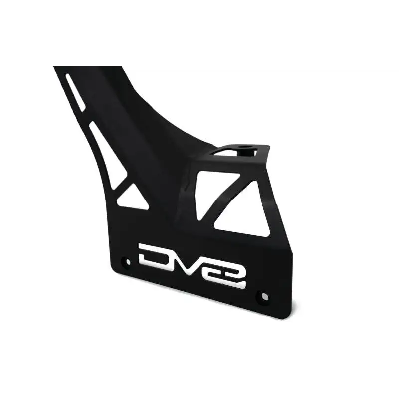 Black seat with white logo on DV8 Offroad 20-22 Jeep JL 392 & JT Mojave A-Pillar Light Bar Mount.