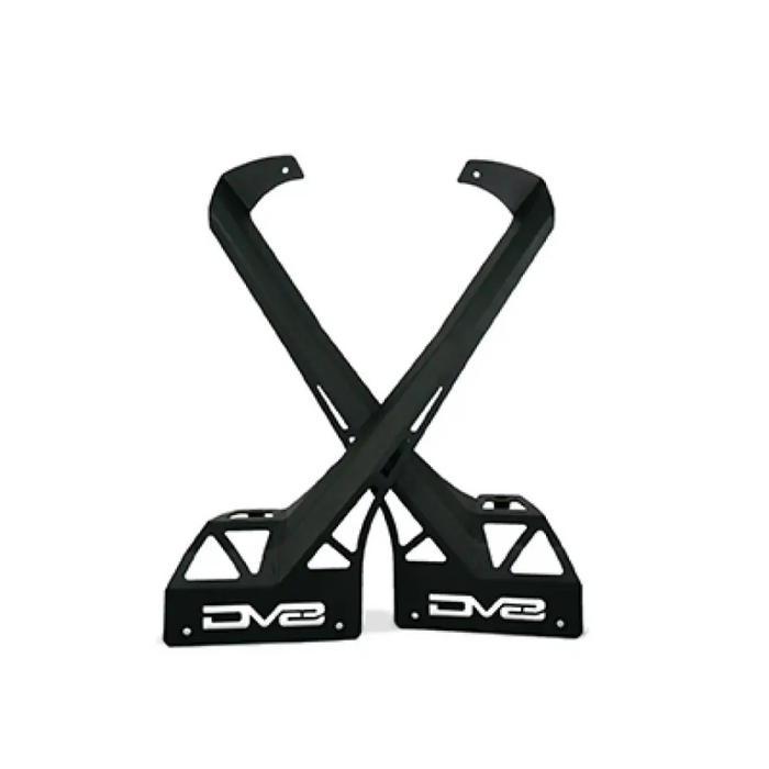 Black skis with GMC letters on DV8 Offroad A-Pillar Light Bar Mount