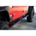 Red Jeep Gladiator JT Rock Skins with Jeep logo.