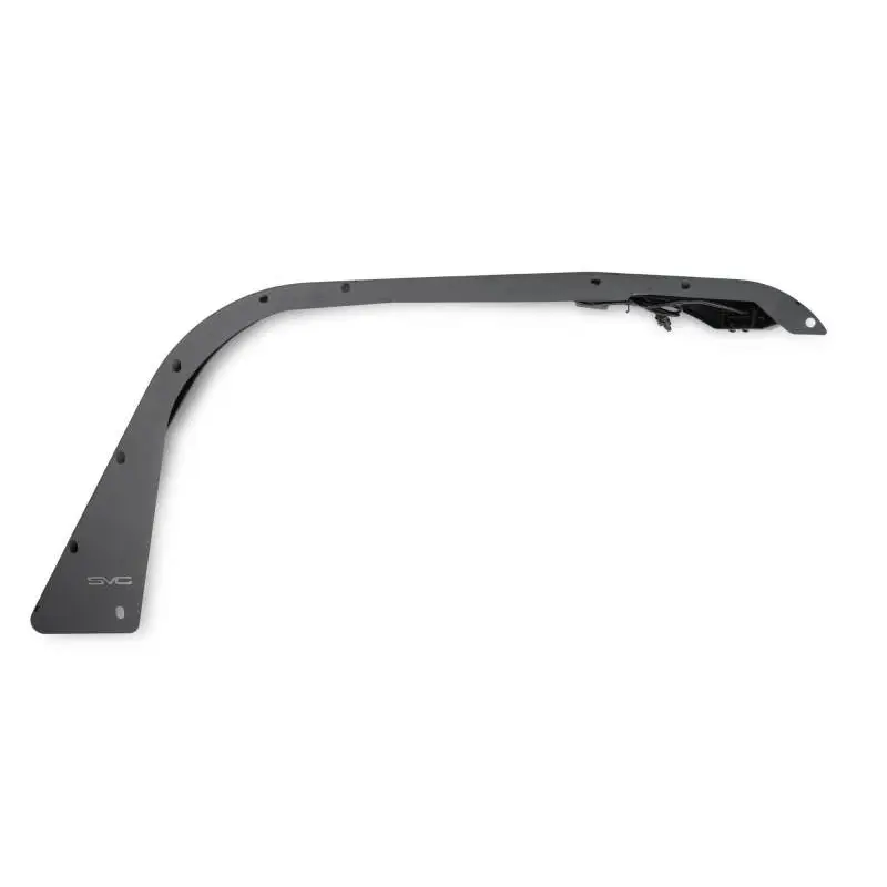 Black plastic hood for front bumper on DV8 Offroad 20-23 Jeep Gladiator JT slim fender flares.