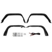 DV8 Offroad Slim Fender Flares for Jeep Gladiator JT with Black Fenders and Wire