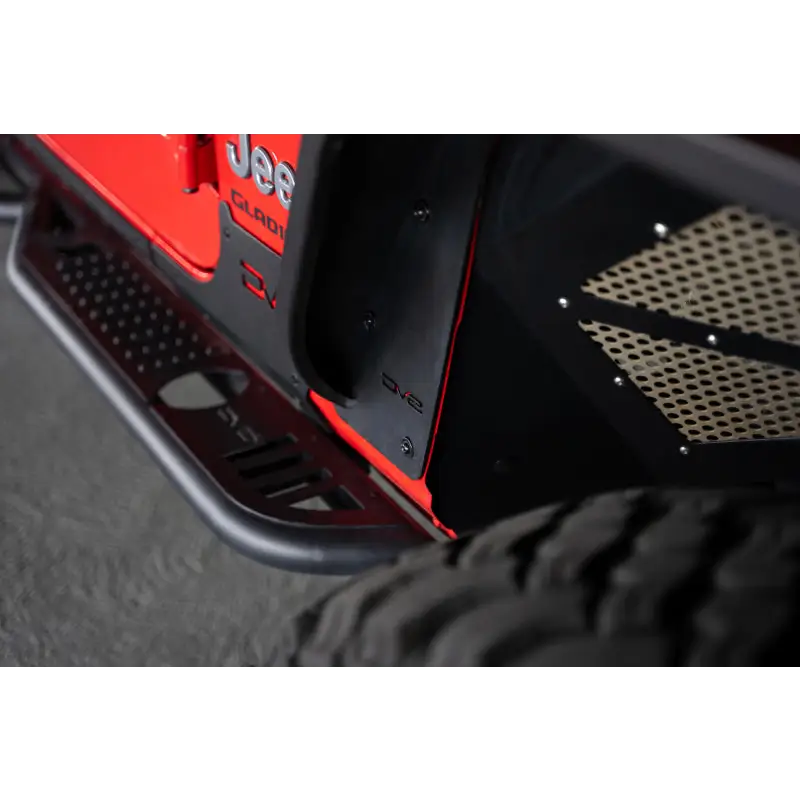 Red Jeep Gladiator JT with slim fender flares