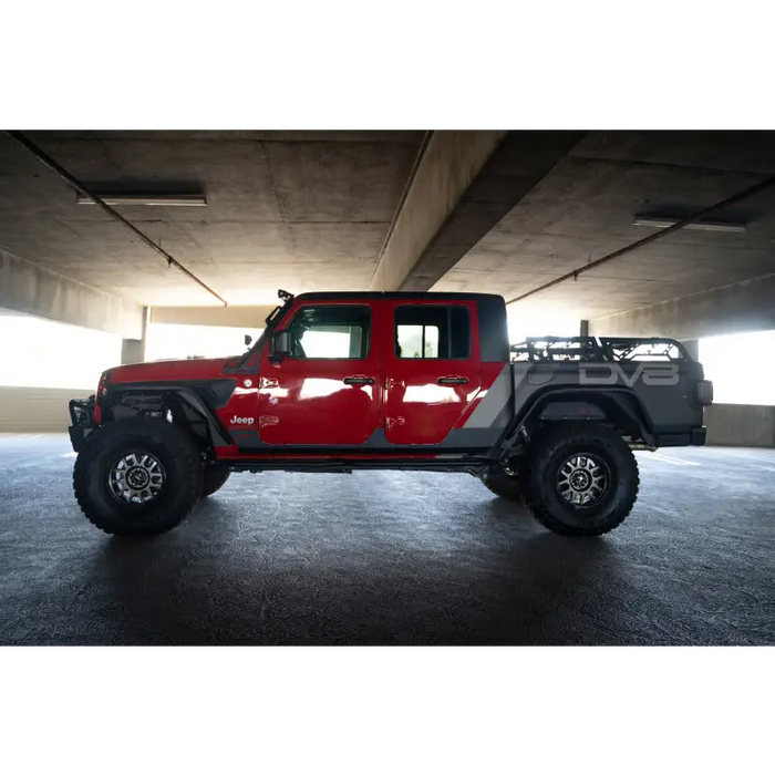 Red Jeep Gladiator JT with Slim Fender Flares