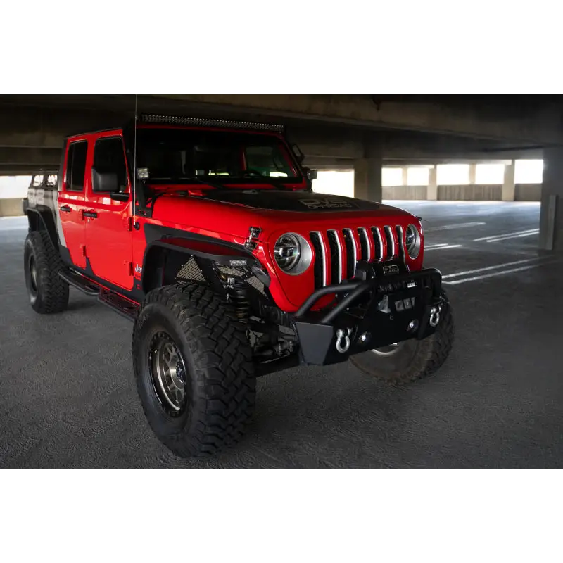 Jeep Gladiator JT Slim Fender Flares in Parking Garage