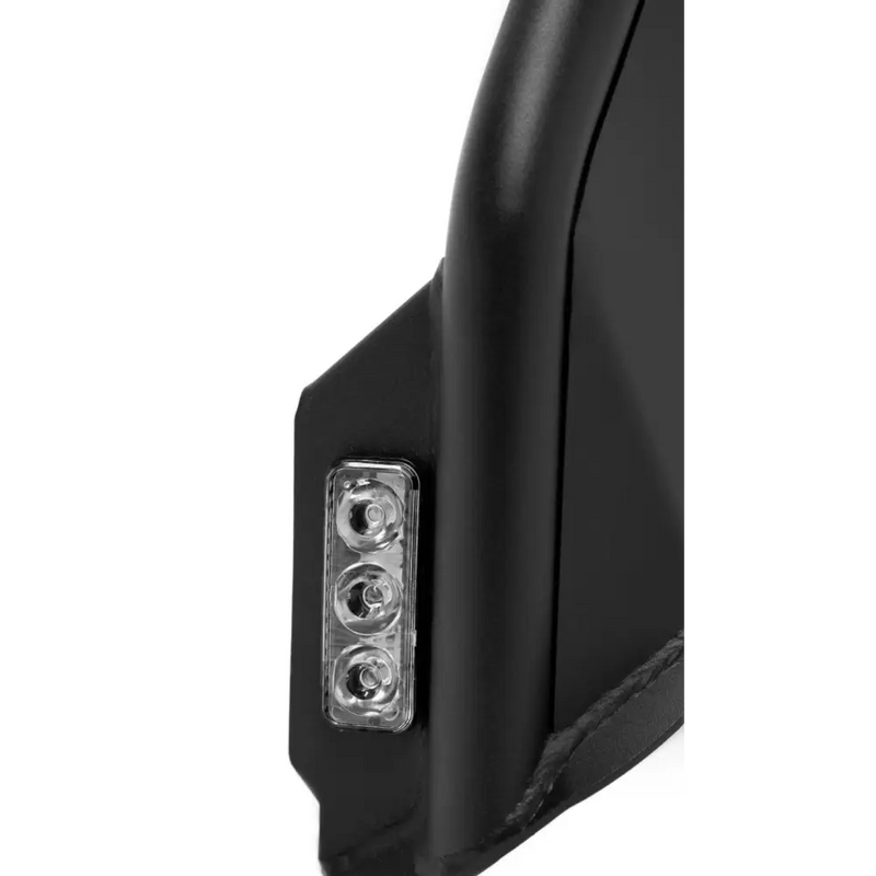 Black plastic door handle with chrome handle on DV8 Offroad 20-23 Jeep Gladiator JT Spec Series Fender Flares