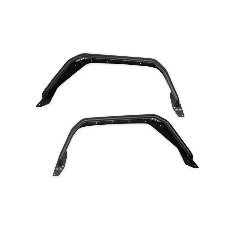 DV8 Offroad black front bumper bars for Jeep Gladiator JT Spec Series Fender Flares.