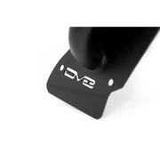 Black and white logo on front of DV8 Offroad 20-23 Jeep Gladiator JT Spec Series Fender Flares.