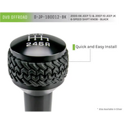 DV8 Offroad 6-Speed Shift Knob with Black Tire Pattern