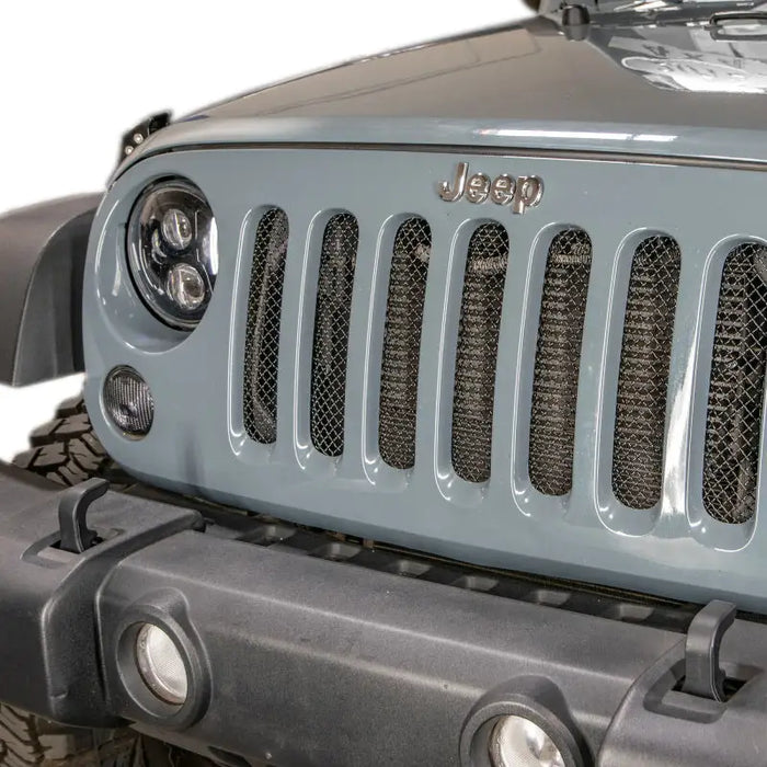 DV8 Offroad Jeep JK Black Mesh Grille with Grille Insert