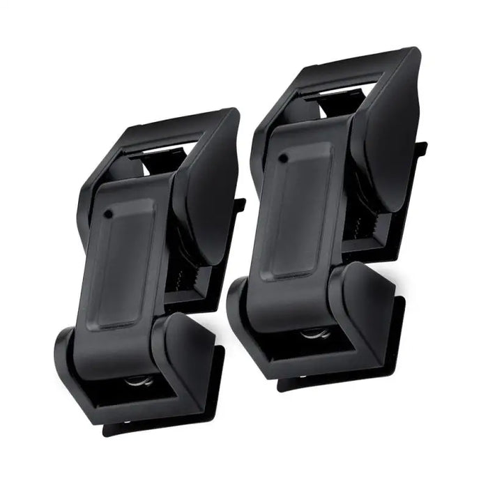 DV8 Offroad Jeep Wrangler hood catch system mounts on white background