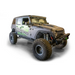 Gray Jeep with Green and White Stripe - DV8 Offroad 2007-2018 Jeep Wrangler Fender Delete Kit