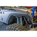 DV8 Offroad Jeep Wrangler Fender Delete Kit with Big Tire in Garage