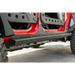 DV8 Offroad black side steps for Jeep Wrangler JK (4-door) frame mounted sliders