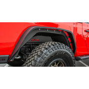 Close up of red Jeep with black bumper - DV8 Offroad Jeep Gladiator Rear Inner Fenders.