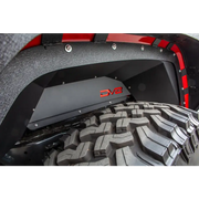 Red ATV front fender shown on DV8 Offroad 201+ Jeep Gladiator Rear Inner Fenders - Black.