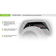 DV8 Offroad Jeep Gladiator Rear Inner Fenders - Black.