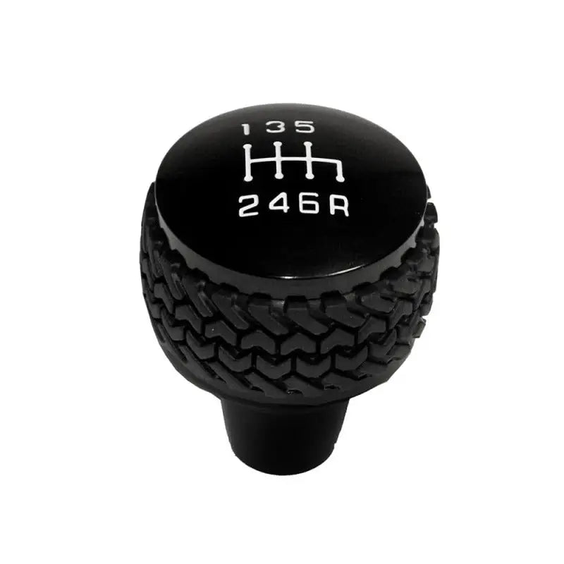 DV8 Offroad Jeep JK 6-Speed Shift Knob Black with White Logo