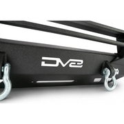 DV8 Offroad 2016+ Toyota Tacoma Center Bumper with metal bar on black truck