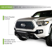 DV8 Offroad 2016+ Toyota Tacoma Center Bumper - Front end of white Tacoma truck