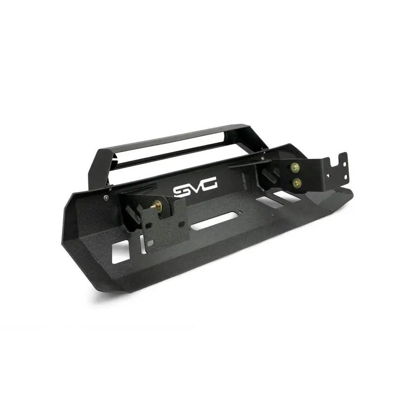 DV8 Offroad 2016+ Toyota Tacoma Center Bumper - Black metal device holder on white background