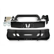 DV8 Offroad front bumper for Ford Mustang displayed in Toyota Tacoma Center Bumper