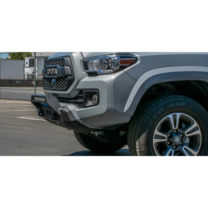 DV8 Offroad Toyota Tacoma Center Bumper: Grey Tacoma with Black Bumper