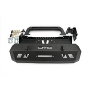 DV8 Offroad Toyota Tacoma Center Bumper - Black Front Bumper with White Background
