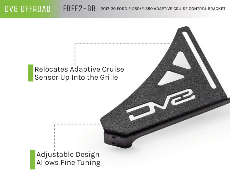 DV8 Offroad 2017+ Ford F/250/350 Adaptive Cruise Control Relocation Bracket