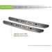Pair of chrome front bumpers for BMW displayed in DV8 Offroad 2018-2019 Jeep Gladiator JL Front Sill Plates.