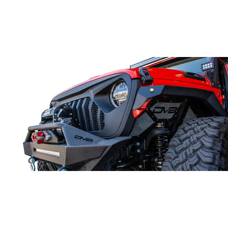 DV8 Offroad 2018+ Jeep JL/ Gladiator Angry Grill with red jeep and black bumper