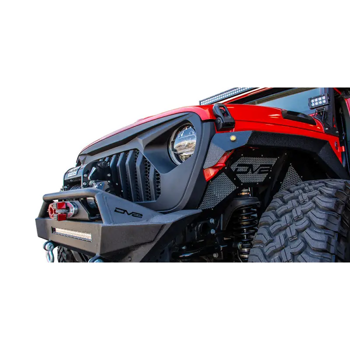 DV8 Offroad 2018+ Jeep JL/ Gladiator Angry Grill with red jeep and black bumper