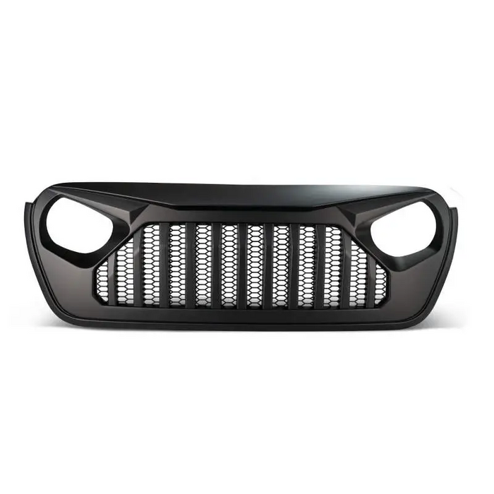 DV8 Offroad angry grill replacement for Jeep JL/Gladiator with black grille on white background
