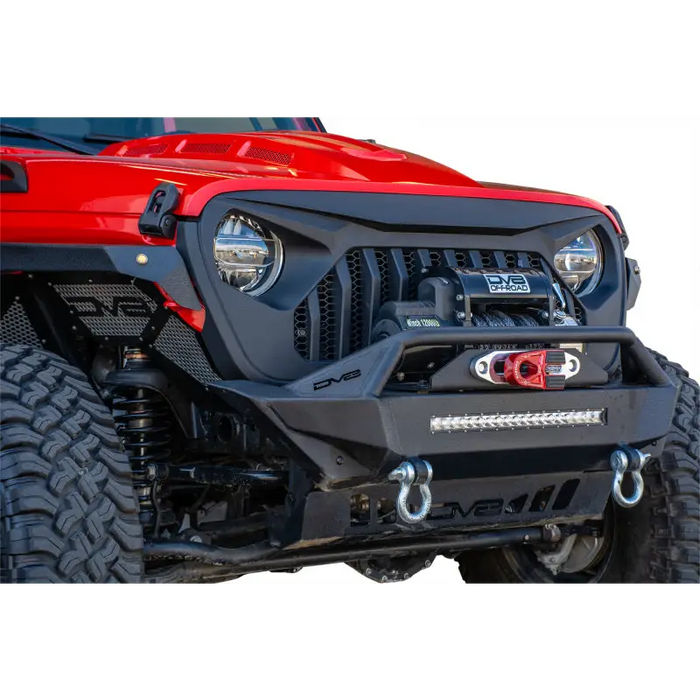 DV8 Offroad red Jeep JL/Gladiator Angry Grill.