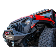 DV8 Offroad Jeep JL Gladiator Angry Grill - Red Jeep with Black Bumper