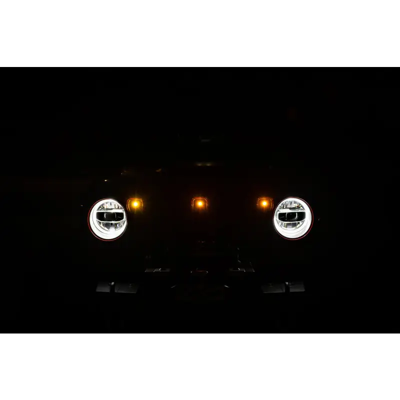 Headlights for BMW E-type in DV8 Offroad 2018+ Jeep JL Grill Amber Marker Lights