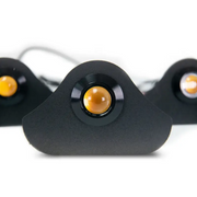 DV8 Offroad 2018+ Jeep JL Grill Amber Marker Lights - black and yellow eyes with yellow lenses