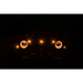 DV8 Offroad Jeep JL Grill Amber Marker Lights with headlights lit