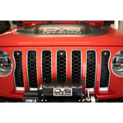 DV8 Offroad 2018+ Jeep JL Grill Amber Marker Lights with Front Bumper and Bumper Bar