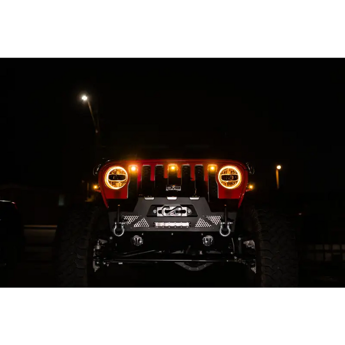 DV8 Offroad 2018+ Jeep JL Grill Amber Marker Lights - Front Bumper Light on Jeep