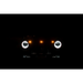 DV8 Offroad Jeep JL Grill Amber Marker Lights - Two headlights in the dark