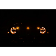 DV8 Offroad Jeep JL Grill Amber Marker Lights with Yellow Headlights