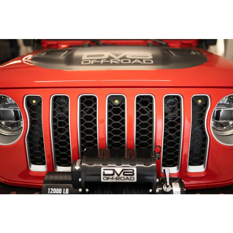 DV8 Offroad 2018+ Jeep JL Grill with Amber Marker Lights