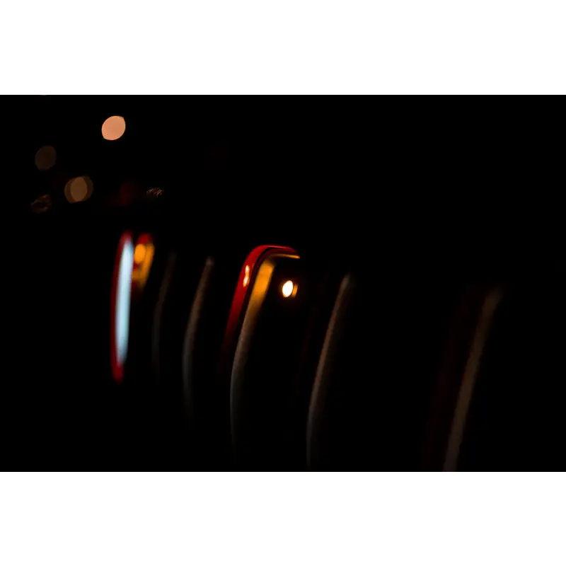 DV8 Offroad Jeep JL Grill Amber Marker Lights Illuminate Dark with Candle