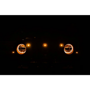 DV8 Offroad 2018+ Jeep JL Grill Amber Marker Lights with Headlights in the Dark